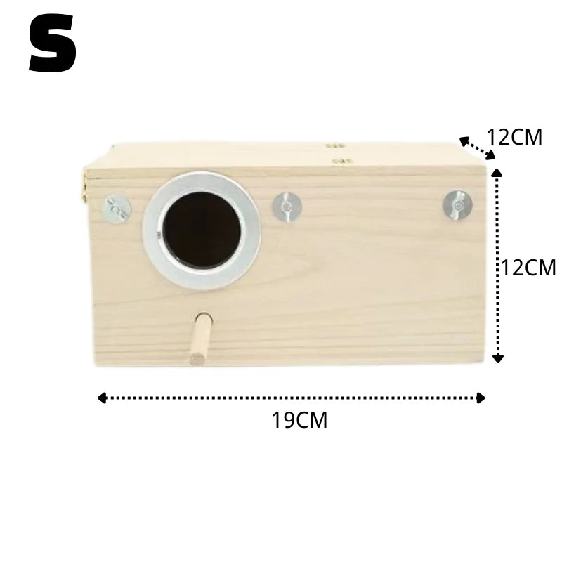 Wooden Bird House/Nest - Birds and Animals