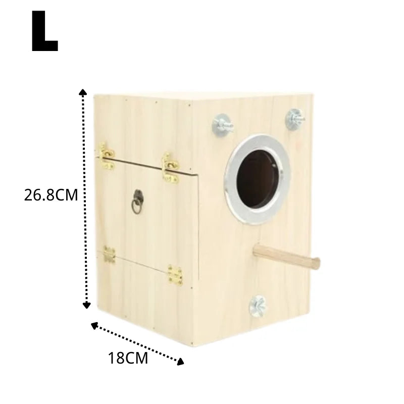 Wooden Bird House/Nest - Birds and Animals