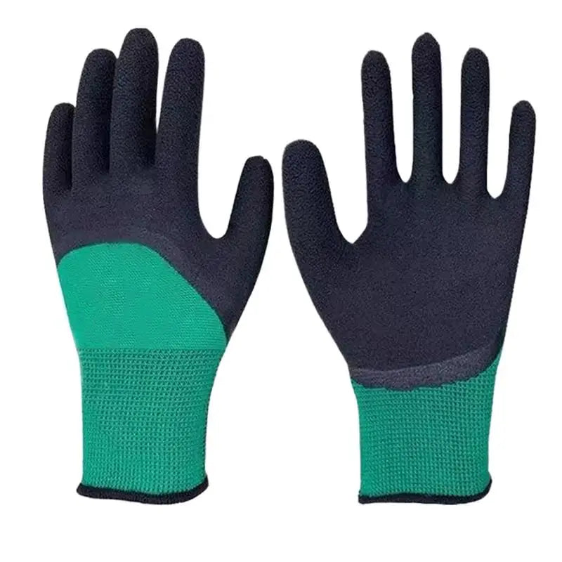 1Pair Gardening Gloves Latex Waterproof