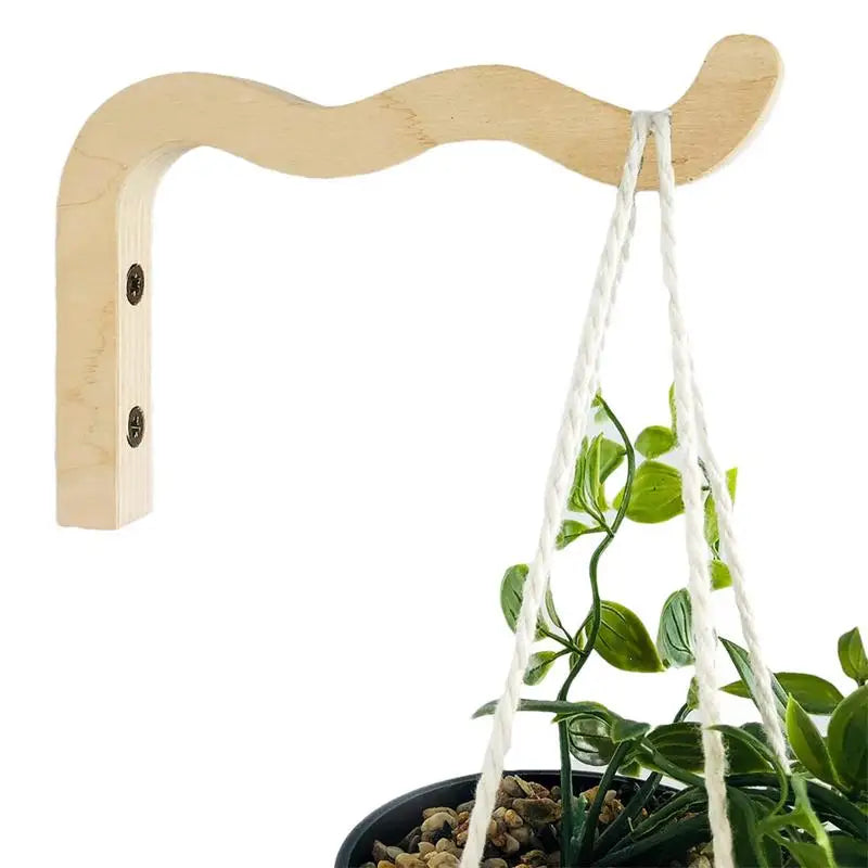 Natural Wood Wall Plant Hangers - Garden and Outdoor