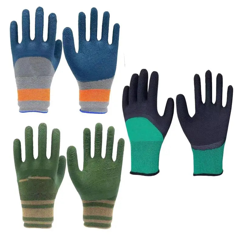 1Pair Gardening Gloves Latex Waterproof