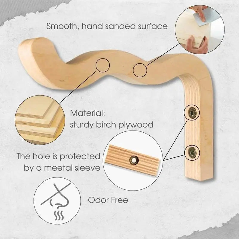 Natural Wood Wall Plant Hangers - Garden and Outdoor