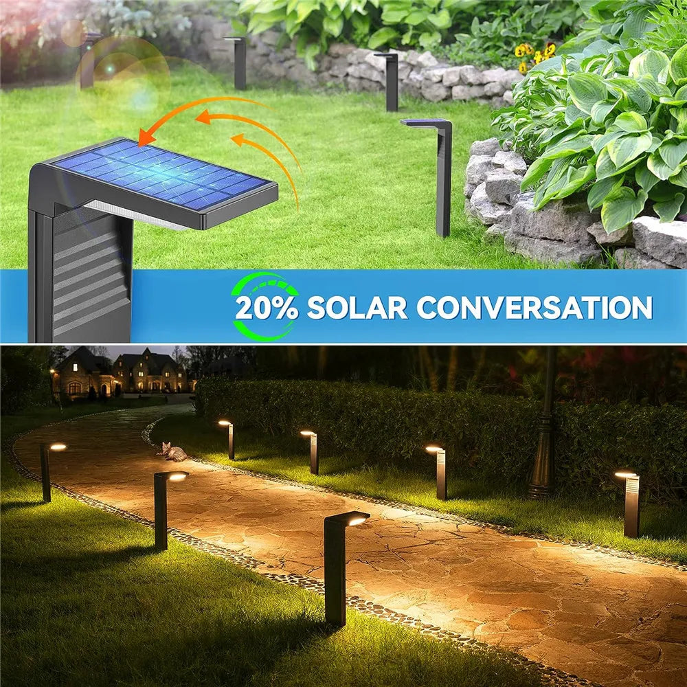 Premium Solar Lawn Lights Waterproof LED light for Yard Pathway Landscape Bollard Solar Power Lighting