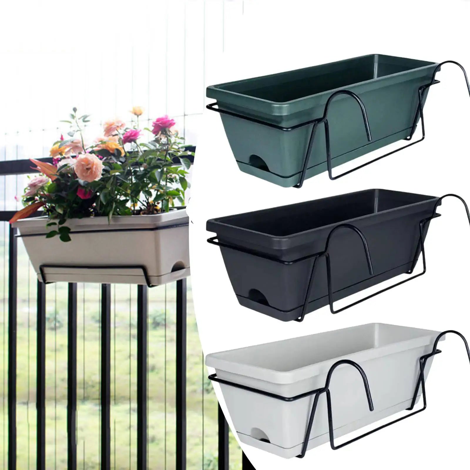 Hanging Planter for Balcony Railing - Garden and Outdoor
