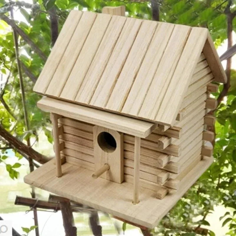 Wooden Bird House Nesting Box - Birds and Animals