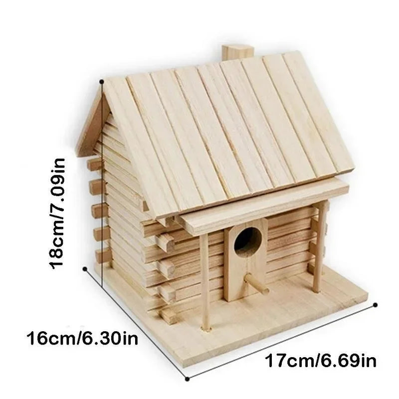 Wooden Bird House Nesting Box - Birds and Animals