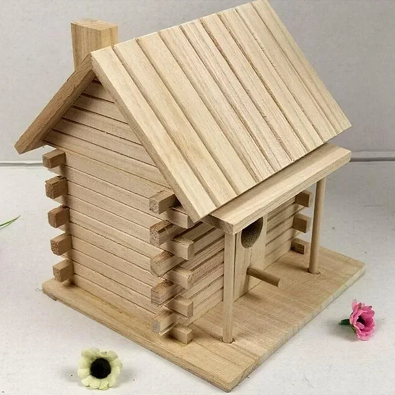 Wooden Bird House Nesting Box - Birds and Animals