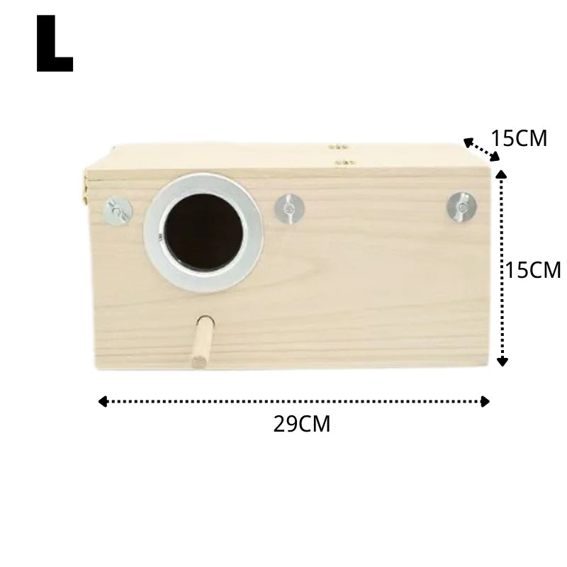 Wooden Bird House/Nest - Birds and Animals